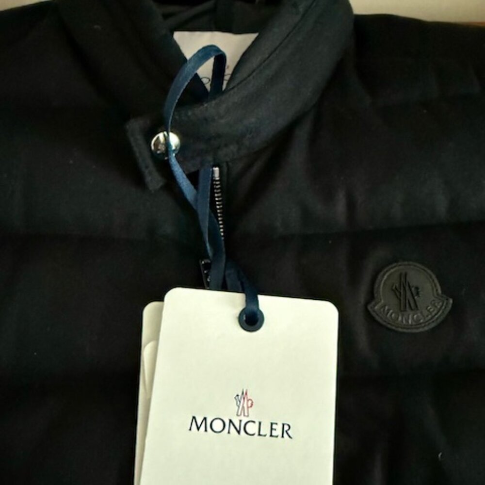MONCLER Gallienne Gilet Cashmere Blend DownVest, Black, SZ M,IT3, LK NEW,1795$RT - Picture 4 of 15